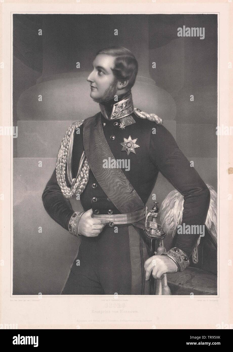 George V., König von Hannover, Additional-Rights - Clearance-Info - Not-Available Stockfoto