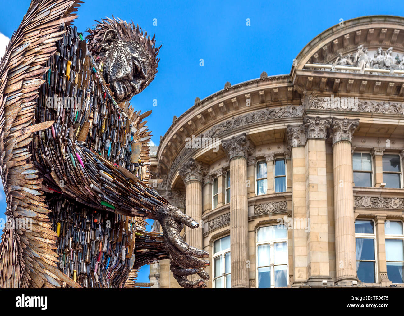 Das Messer Engel in Victoria Square, Birmingham, England. Stockfoto
