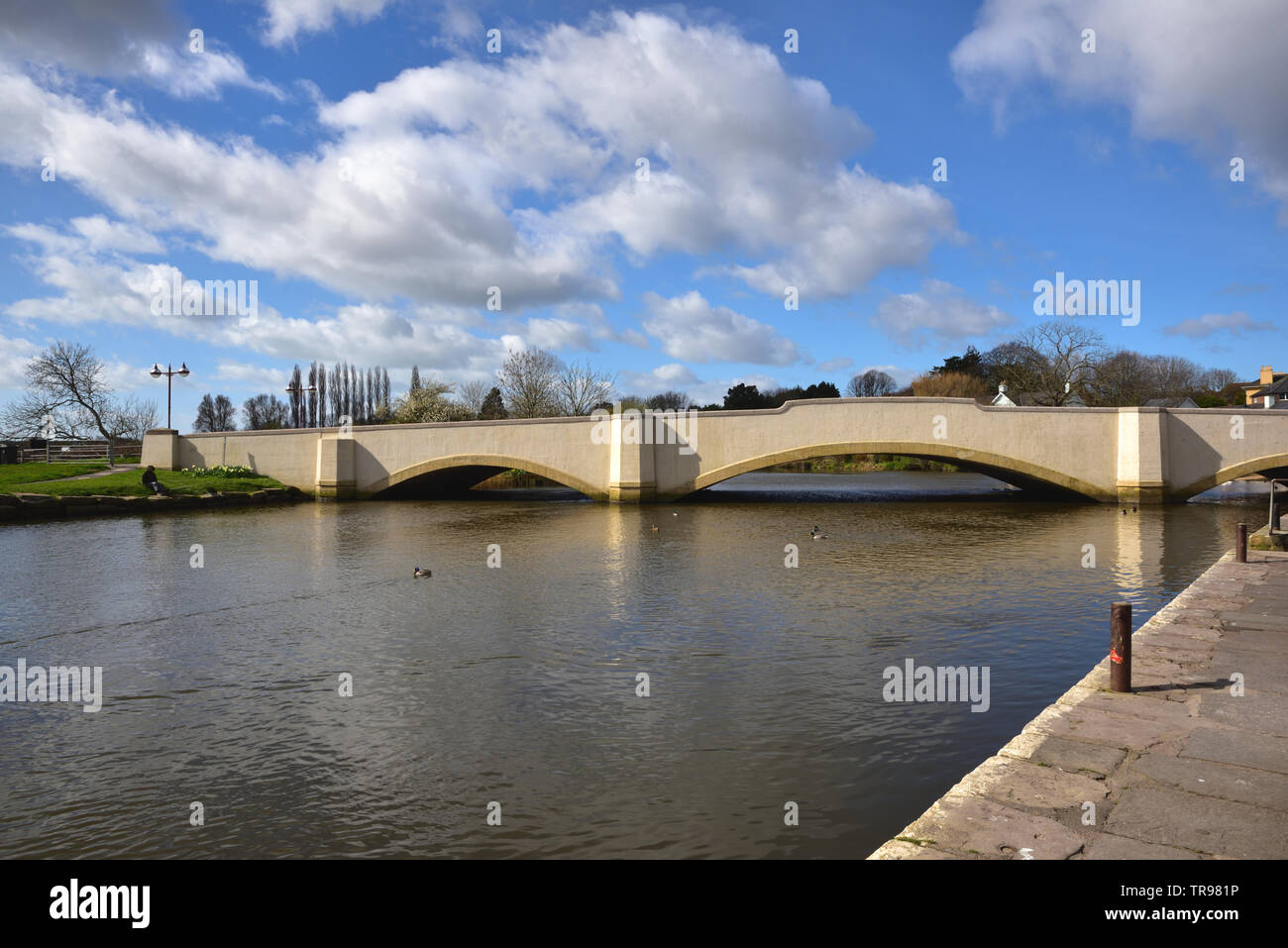 South Bridge und dem Fluss Frome in Wareham Stockfoto