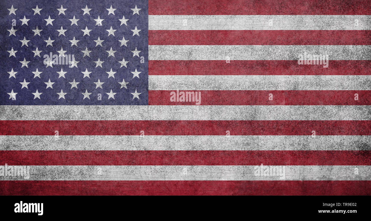Amerikanische Flagge, vintage USA Flagge, Vereinigte Staaten von Amerika Stockfoto