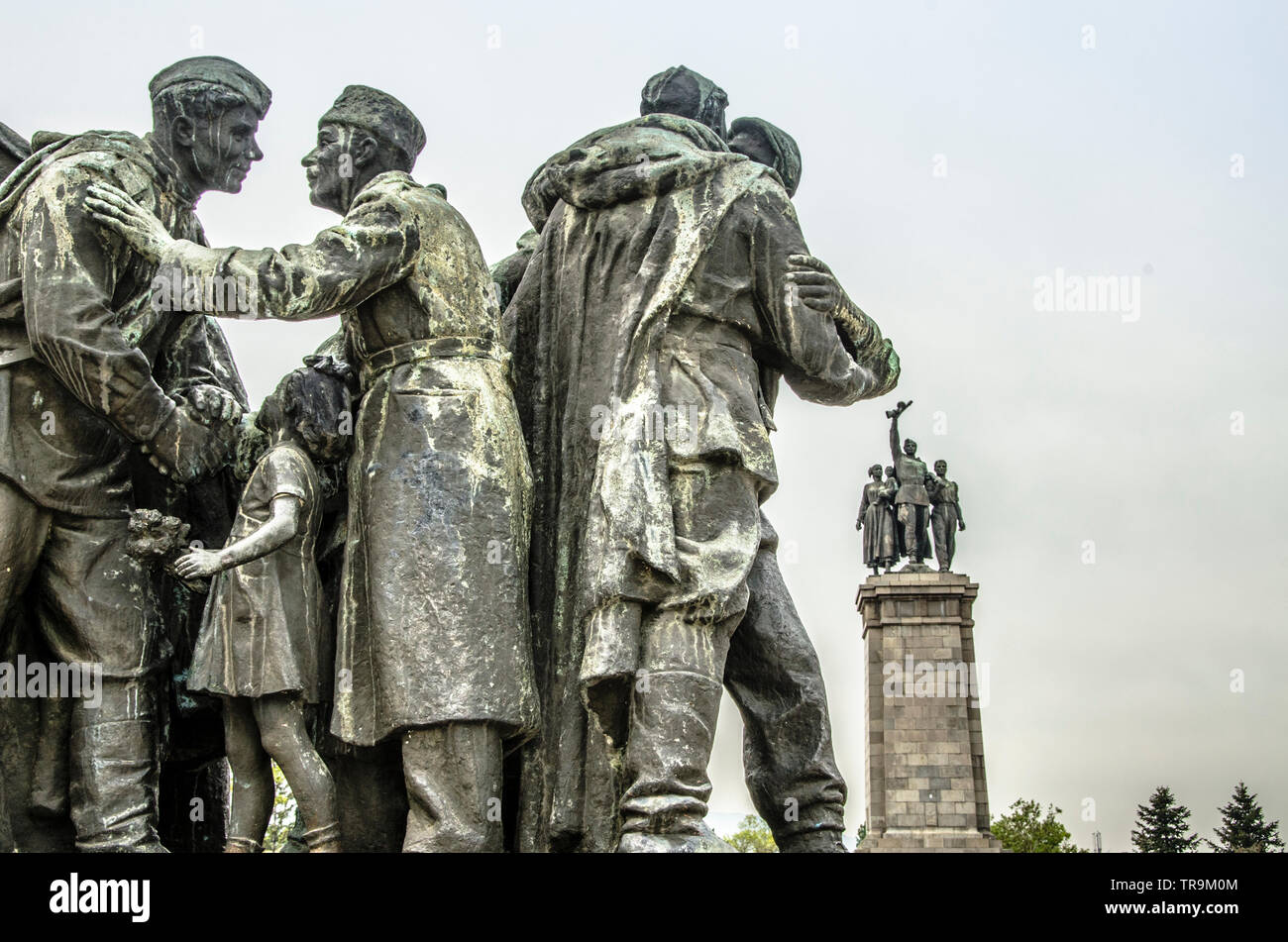 Sofia, Bulgarien - Tag des Sieges Denkmal - Knyazheska Garten Stockfoto