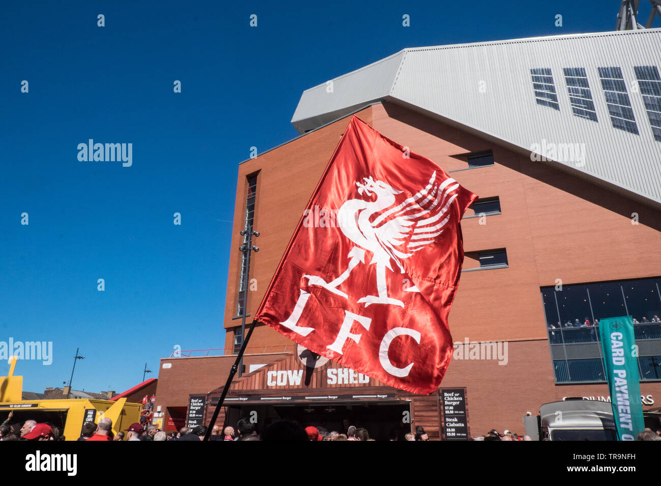 Anfield, Stadion, Heimat, Boden, der, Liverpool, Fußball, Verein, LFC, auf, der, letzte, Tag, Spiel, der, Premier League, Liverpool, Merseyside, England, GB, Großbritannien, England, Großbritannien Stockfoto