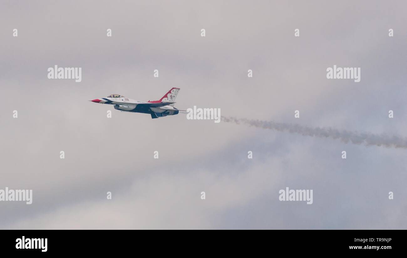 Die USAF Thunderbird F-16C Stockfoto