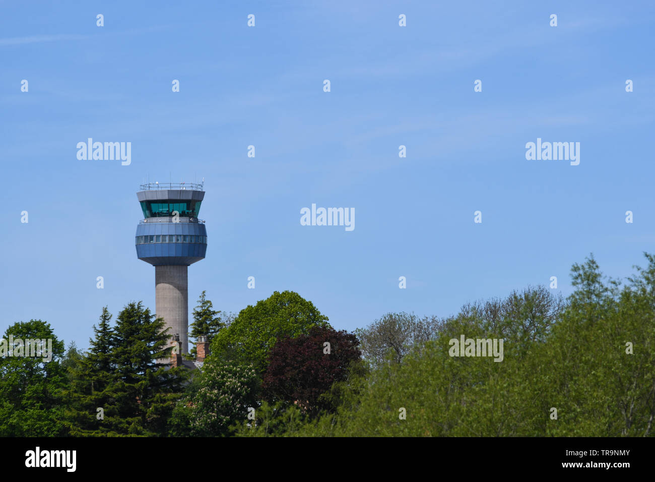 East Midlands Airport control tower Stockfoto