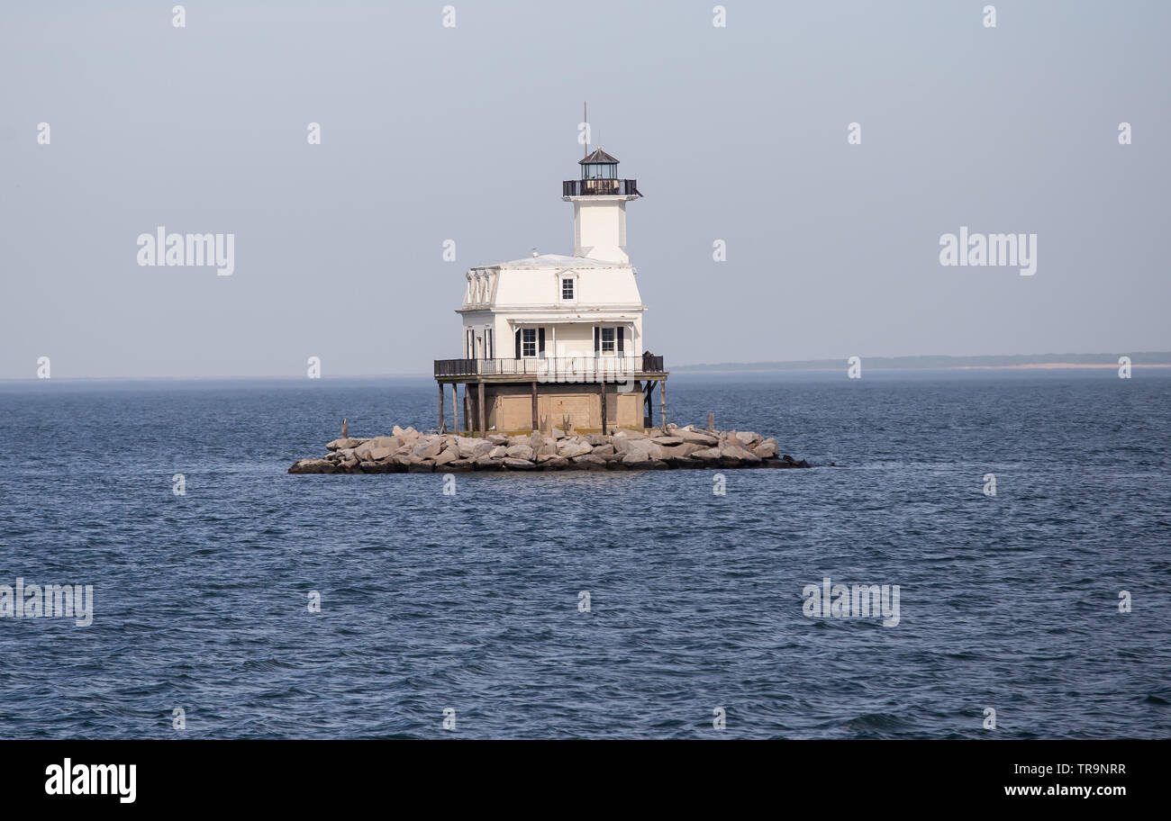 Long Island, New York, 2019. Mai, Memorial Day Wochenende; historische Leuchttürme von Long Island Stockfoto