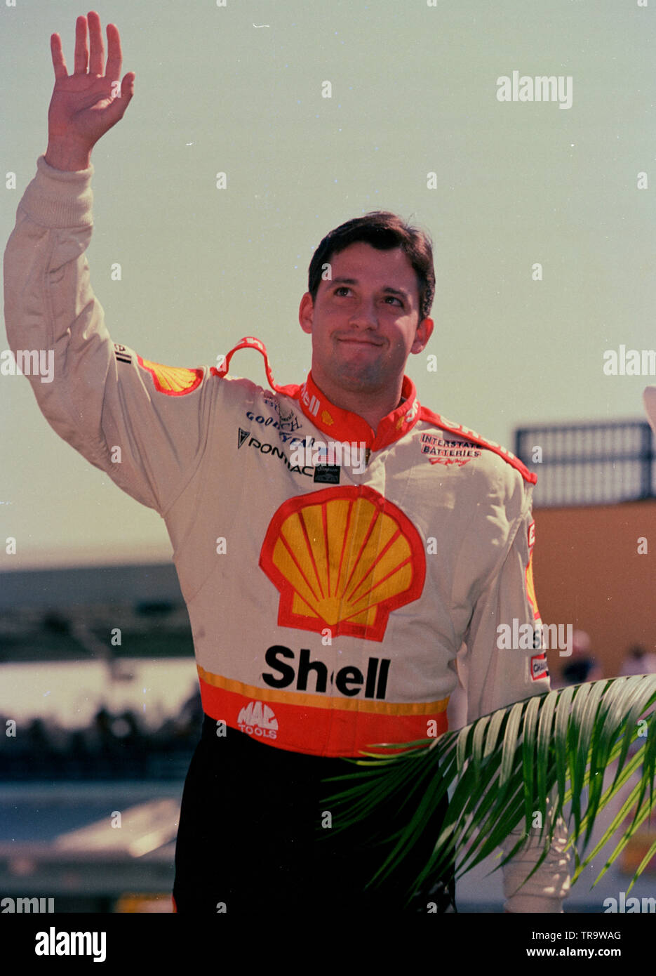 NASCAR Fahrer Tony Stewart auf Pit road Homestead Miami Speedway im November 1997. Stockfoto
