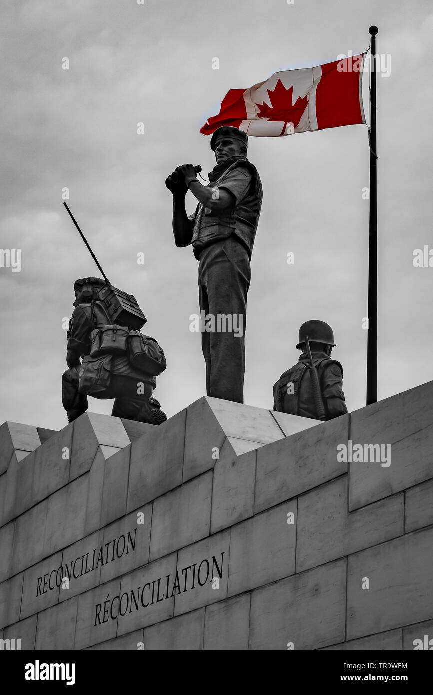 Die Versöhnung Denkmal in Ottawa ist eine leistungsfähige Anzeige von Kanada's Rolle als globaler Friedenswahrer und ist beliebt für Besucher der Hauptstadt. Stockfoto