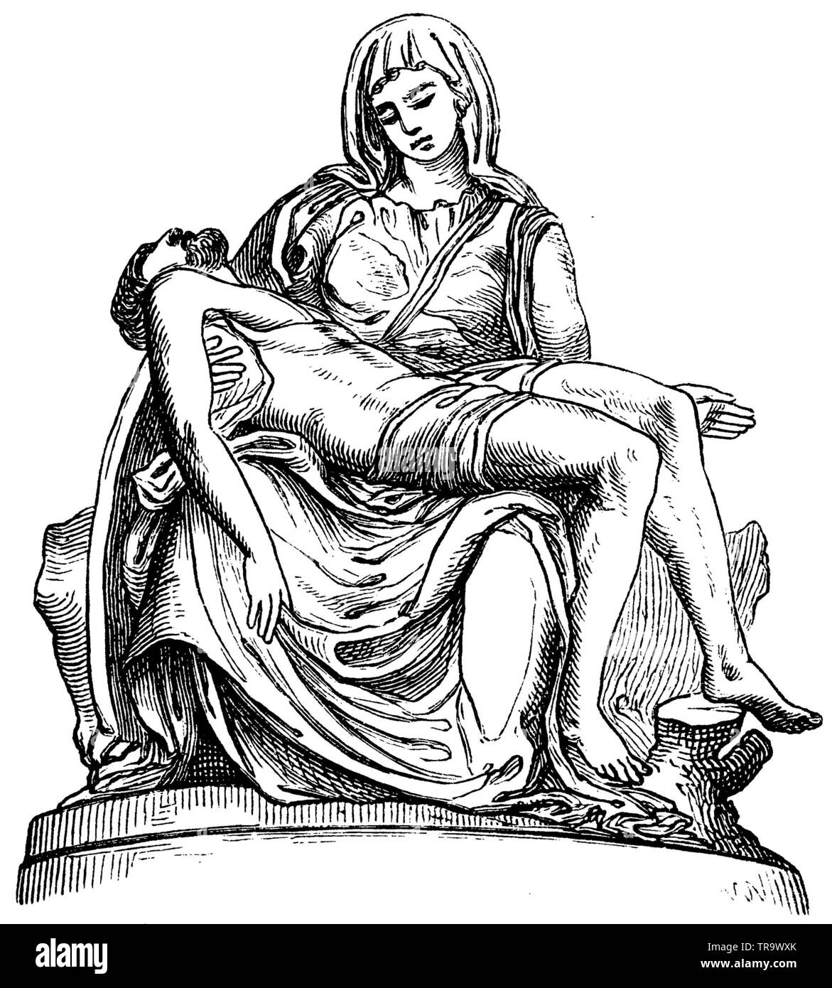 Pietas. Von Michelangelo (Rom), (Enzyklopädie, 1893) Stockfoto