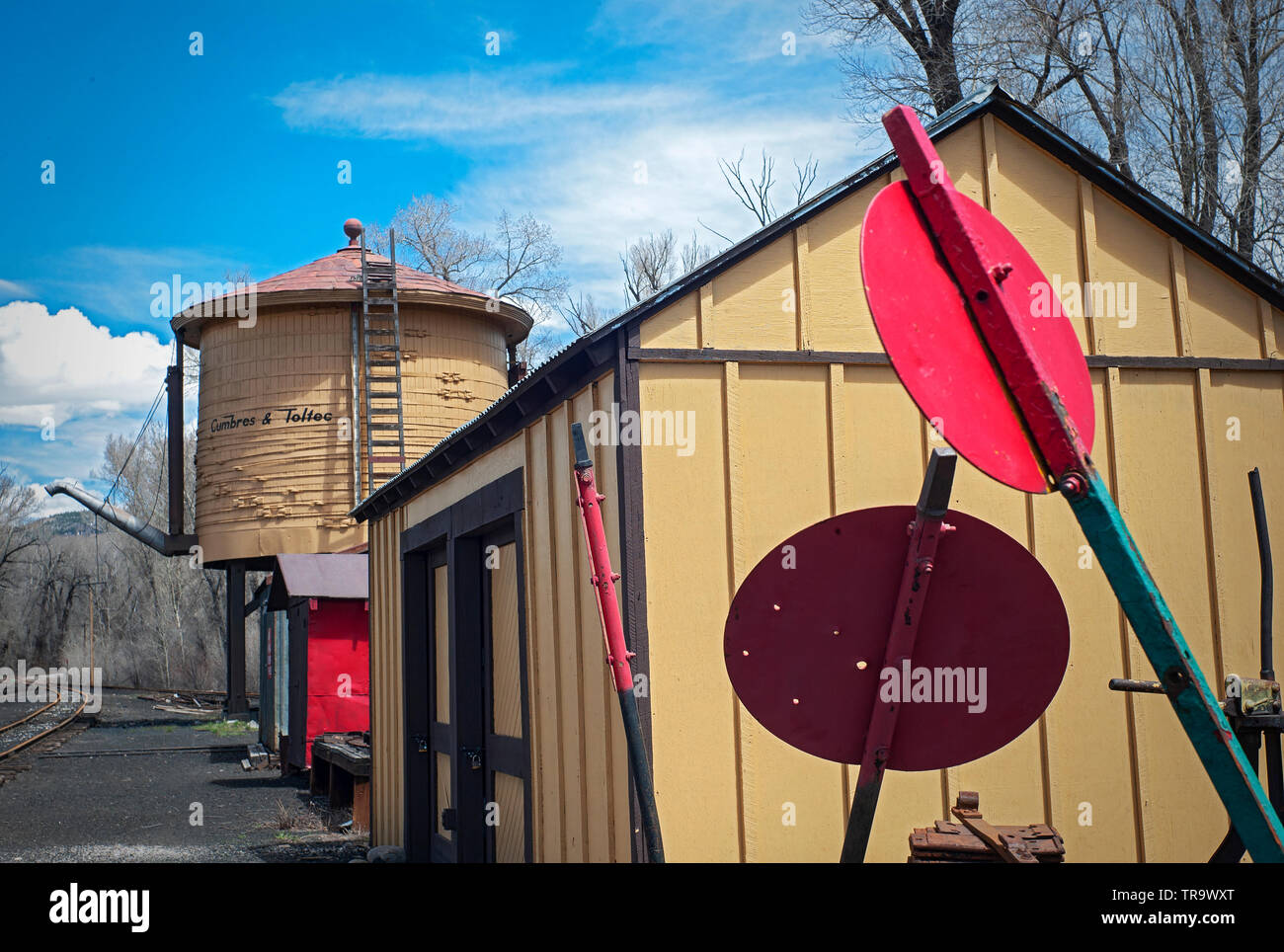 CUMBES TOLTEC Leipzig-engelsdorf in CHAMA New-mexico MIT WASSER BEFÜLLEN TANK FÜR DAMPFZUG MOTOREN Stockfoto