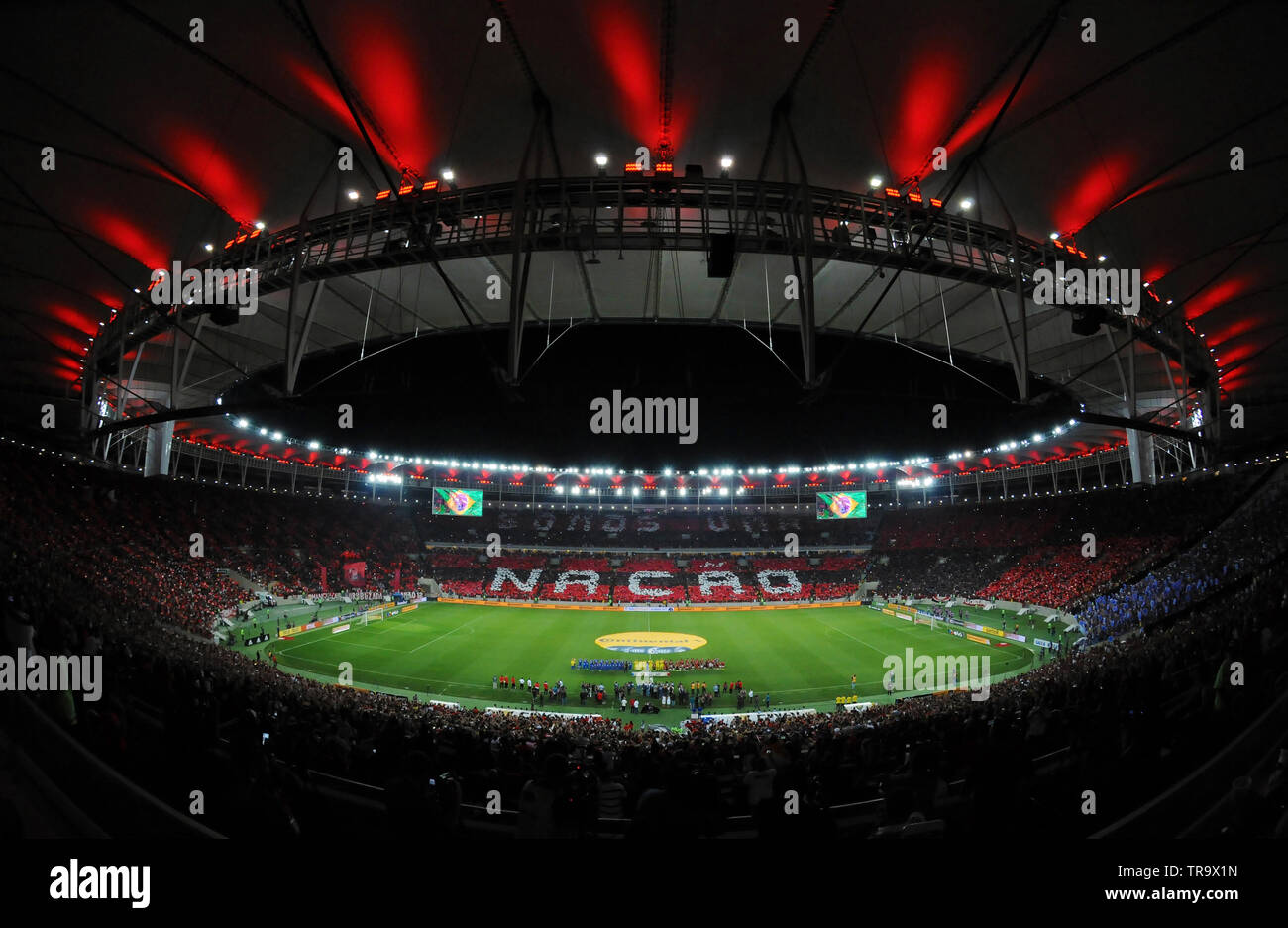 Rio de Janeiro, 7. September 2017. Maracana-stadion voll von Flamengo Fans vor der vs Flamengo Rio de Janeiro Cup Match in der Stadt von Rio de Janei Stockfoto