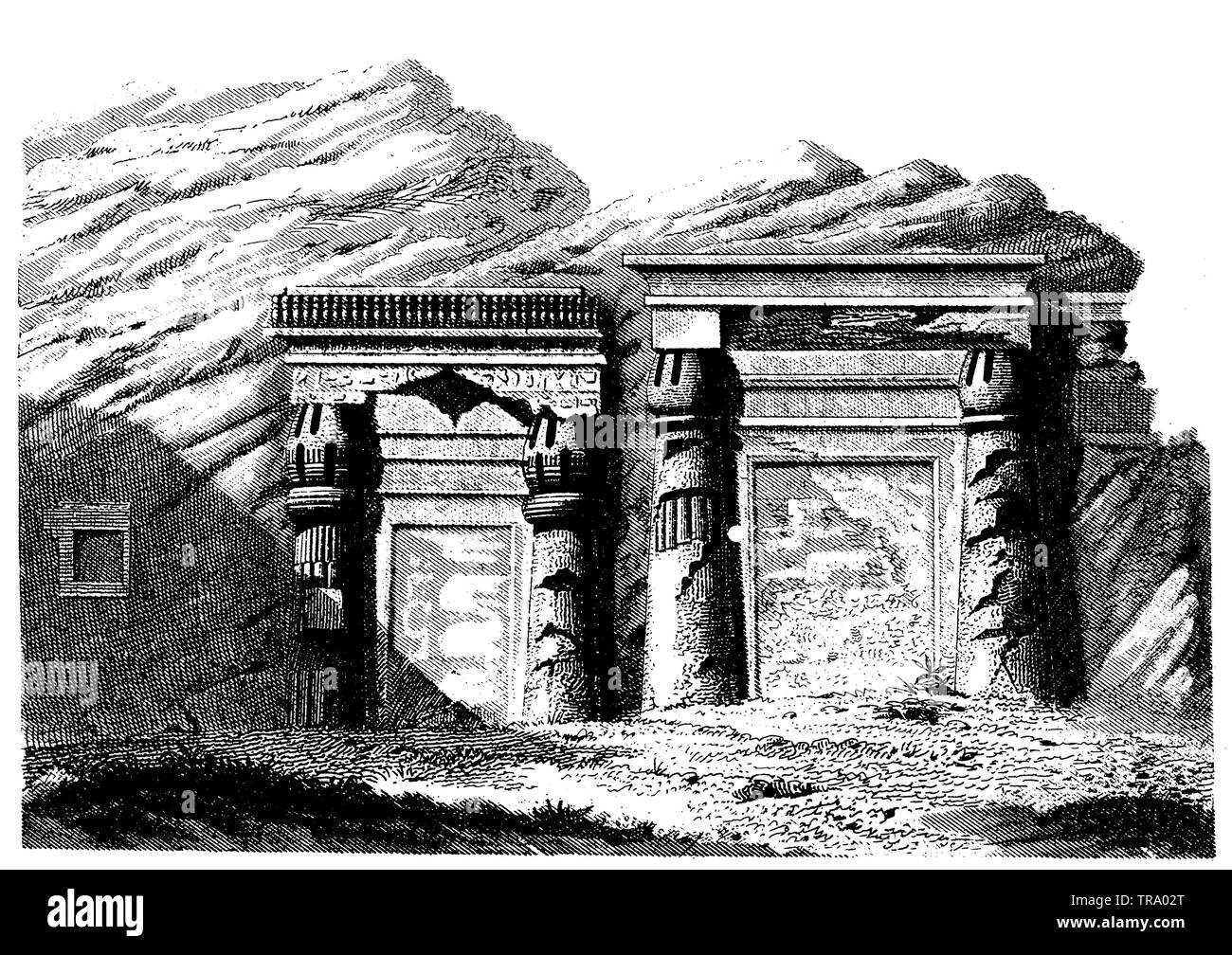 Ägypten. Grabkammer, in der Nähe von Dschiseh, Gizeh, Kulturgeschichte, (Buch, 1875) Stockfoto