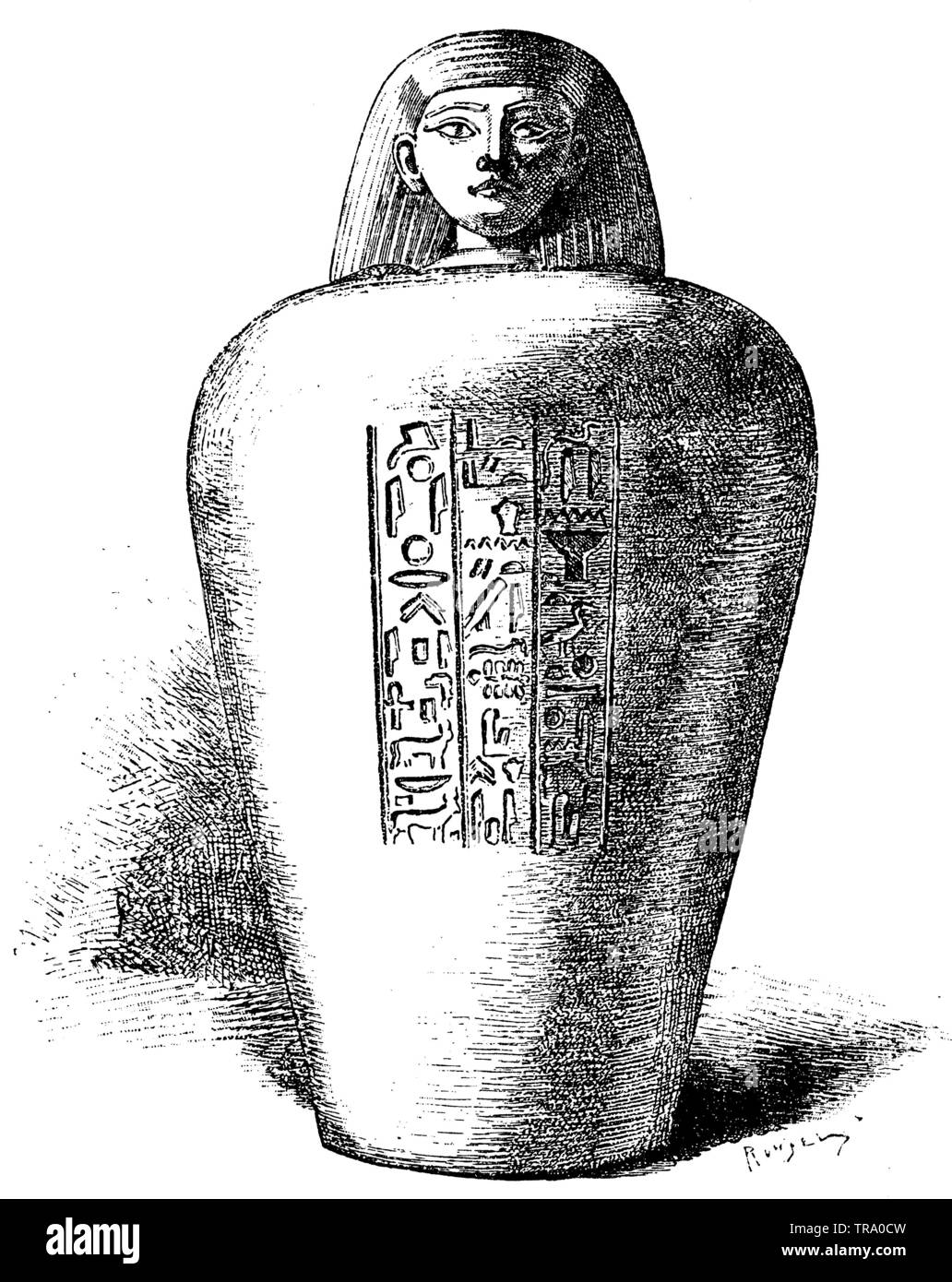 Alabaster Daumen (heute im Louvre). Nach Perrot-Thipiez,, (Geschichte Buch, 1902) Stockfoto