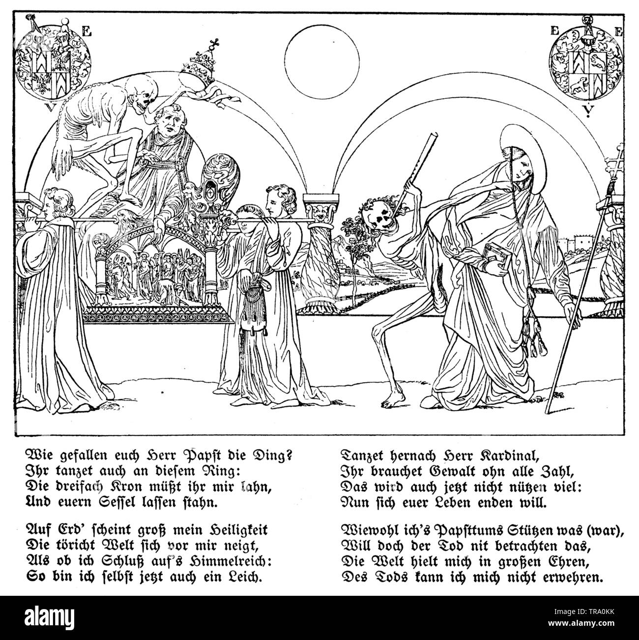 Bern Tod Tanz Bilder. Von Nikolaus Manuel aus dem Jahr 1515, Nikolaus Manuel (Religion Geschichte Buch, 1923) Stockfoto