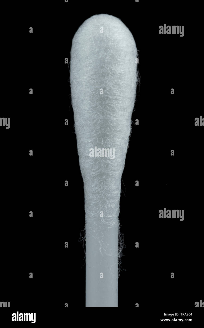 Makro Bild eines weißen Wattestäbchen Stockfoto