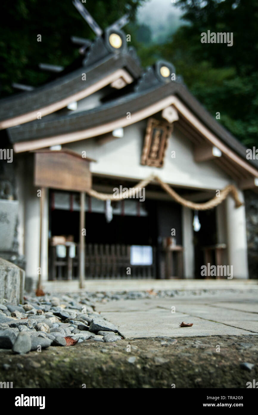 Togakushi-Jinja Okusha Schrein ein Shinto Tempel in den Wald auf die Berghänge von Togakushiyama (Mount Togakushi). Ein heiliger Schrein des Shintoismus Stockfoto
