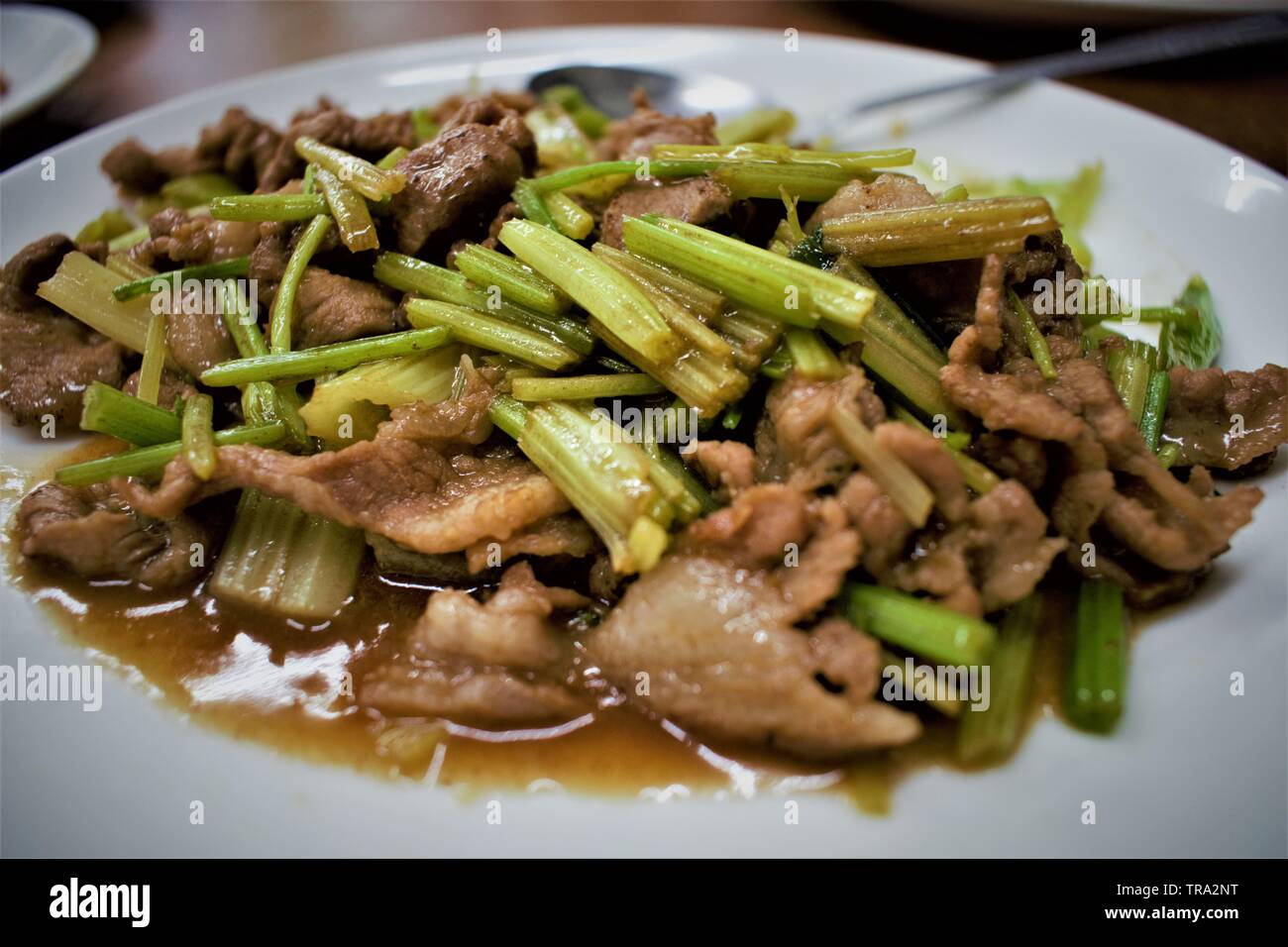 Taiwanesisches Schweinefleisch Gericht Stockfoto