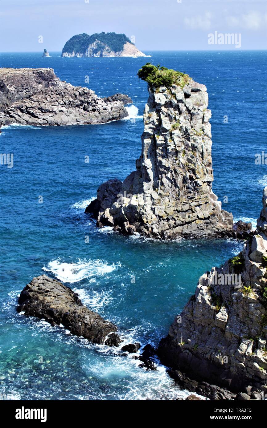 Oedolgae Rock in Jeju, Korea Stockfoto