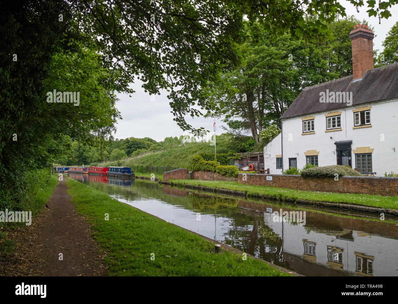 Staffordshire und Worcestershire Canal an stourton Ausfahrt nr Kinver, Staffordshire, England, UK Stockfoto