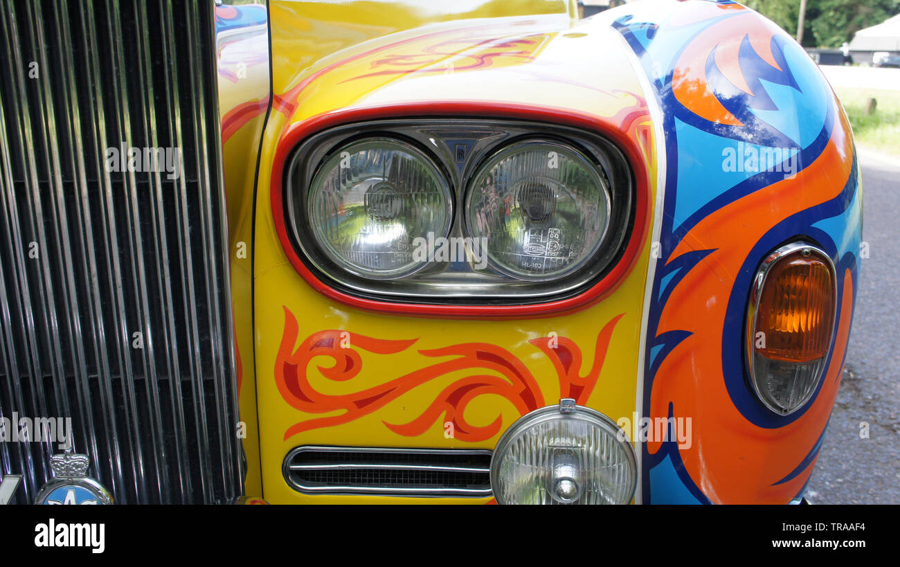 Der Beatles Psychedelische Rolls Royce, fotografiert in Essex, Juni 2019 Stockfoto