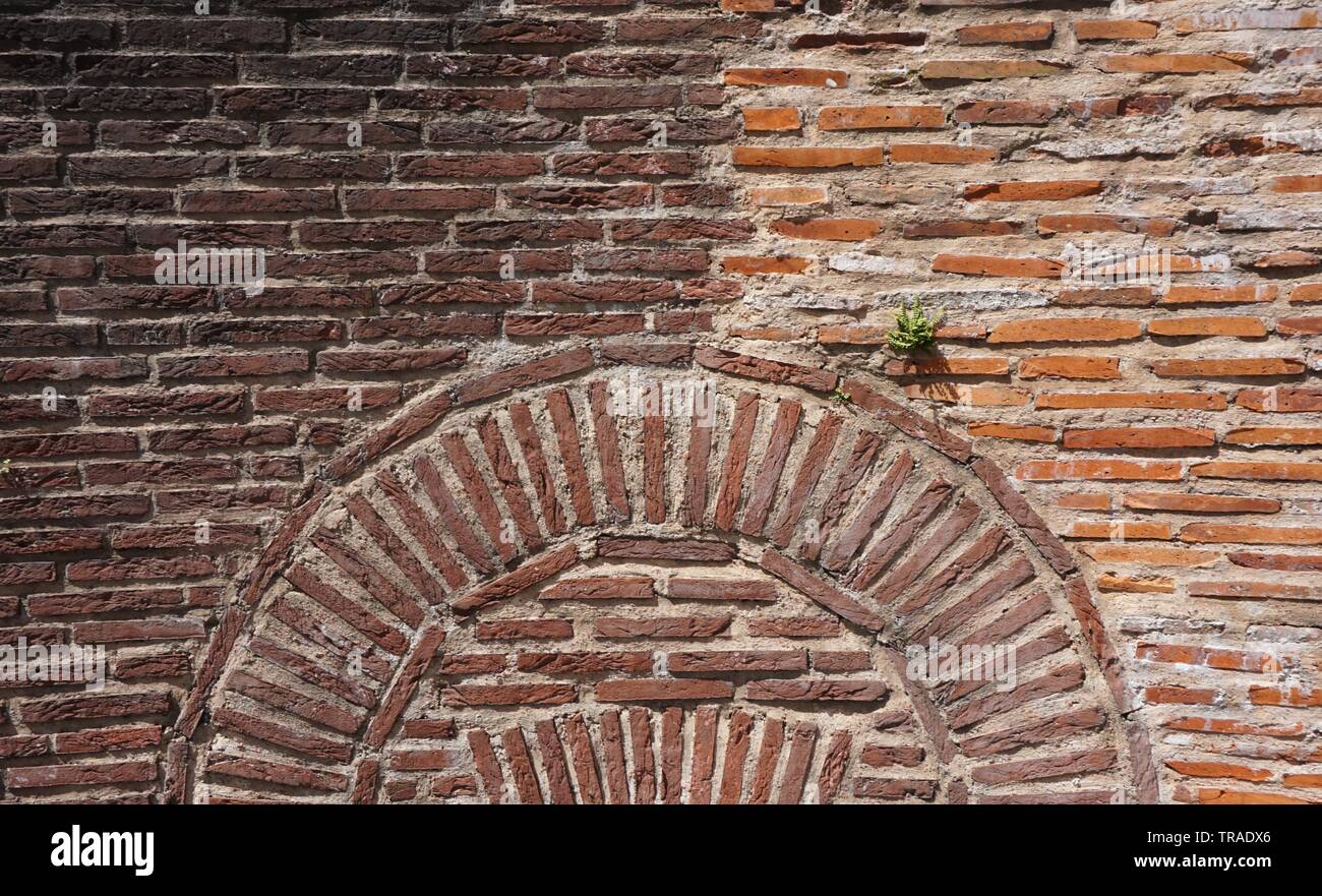 Two-Colored Brick Wall Stockfoto