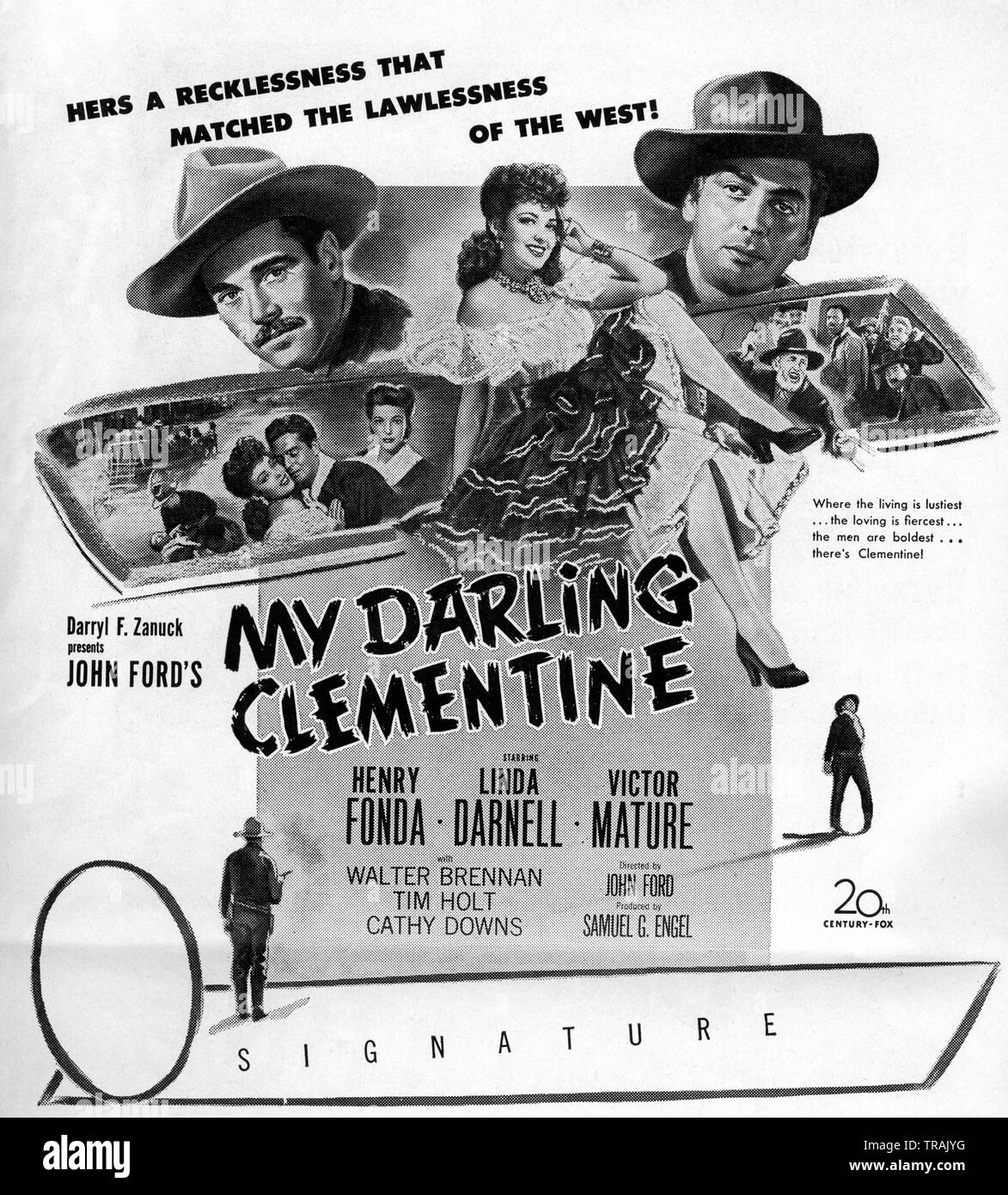 Henry Fonda als Wyatt Earp Victor ausgereift wie Doc Holliday Linda Darnell als Chihuahua MY DARLING CLEMENTINE Direktor 1946 John Ford Twentieth Century Fox Stockfoto