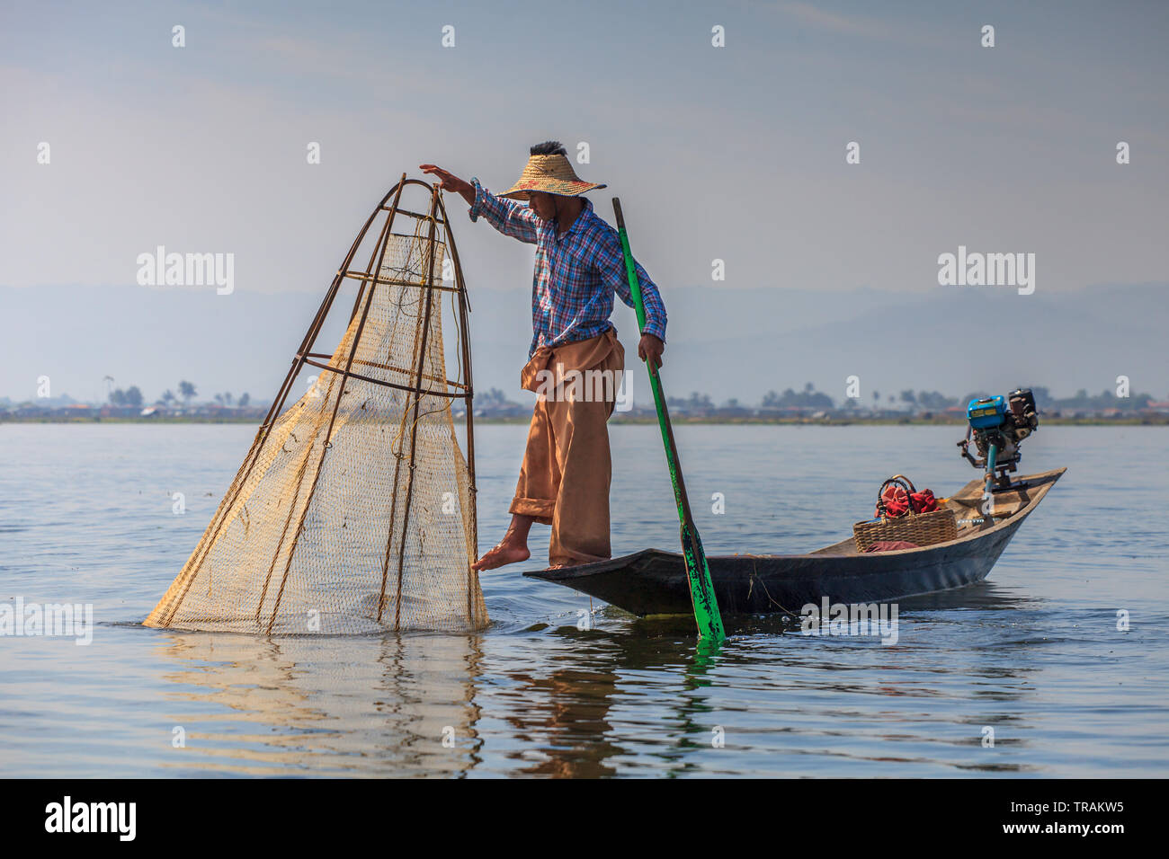 Fischer am Inle-see Burma (Myanmar) Stockfoto