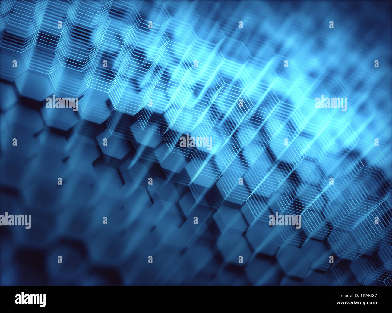 Konzeptionelle abstraktes Bild mit Graphen strukturelle Verbindung. 3D-Hintergrund. Stockfoto