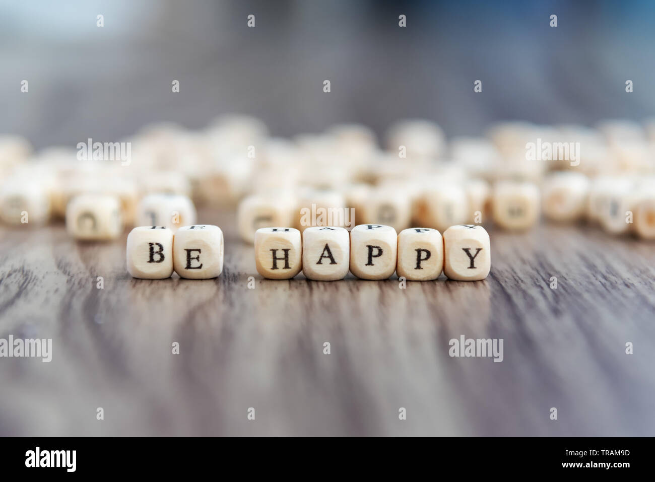 Gerne Worte auf Holzblöcken. Stockfoto