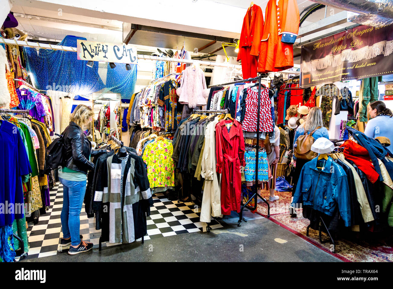 Brick Lane Vintage Markt, London, UK Stockfoto