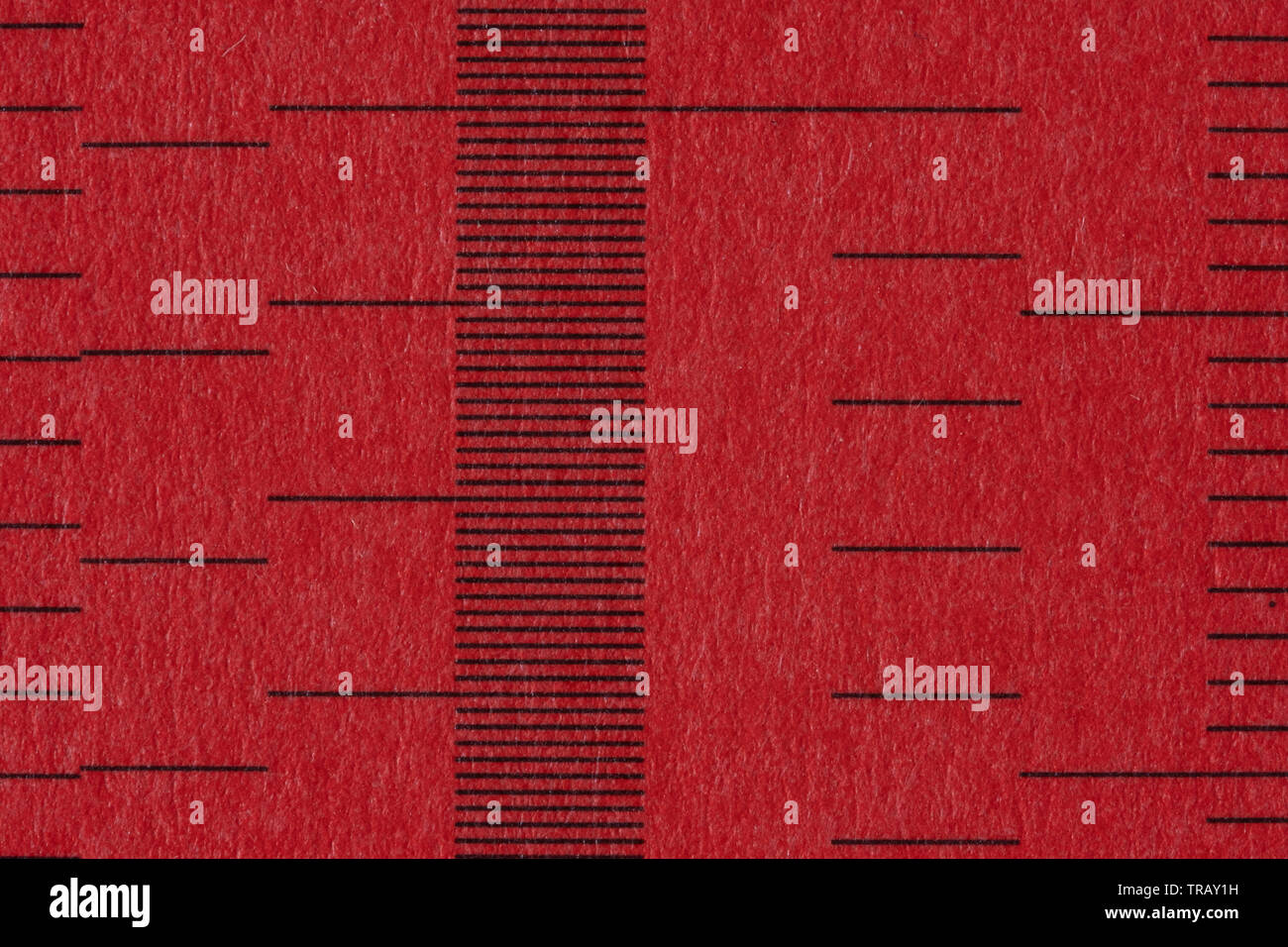 Makro Bild der roten Karte mit Messleitungen Stockfoto