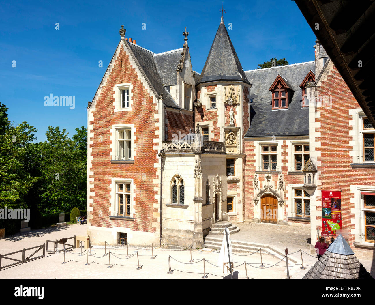 Blick auf den Clos Luce Mansion, letzte Leonardo da Vinci's Home, Amboise, Indre-et-Loire Departement, Center-Val de Loire, Frankreich Stockfoto