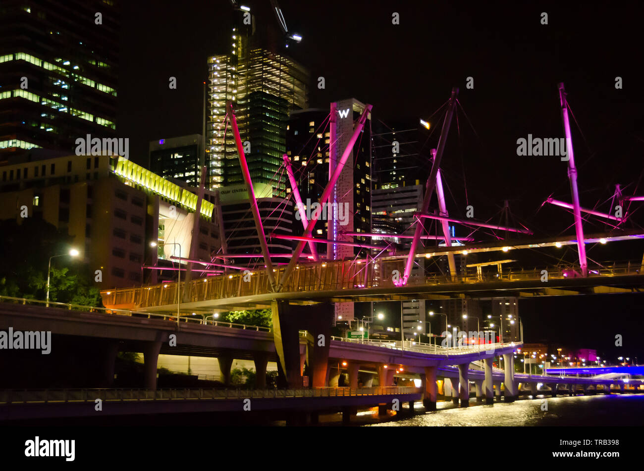 Kurilipa Brücke, Fluss Brisbane, Brisbane, Queensland, Australien Stockfoto