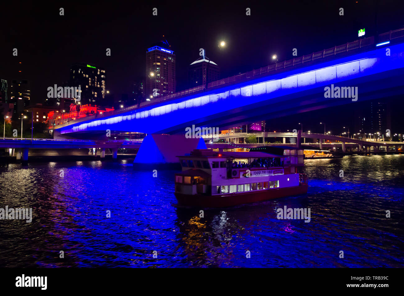 Victoria Brücke über Fluss Brisbane, Brisbane, Queensland, Australien Stockfoto