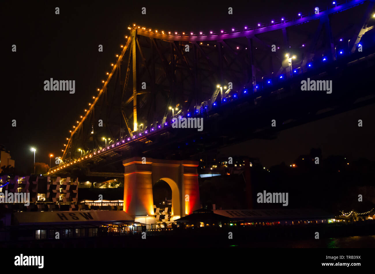 Geschichte Brücke über Fluss Brisbane, Brisbane, Queensland, Australien Stockfoto