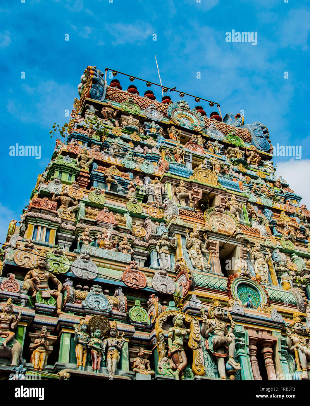 Hindu Tempel in Pondicherry in Indien Stockfoto
