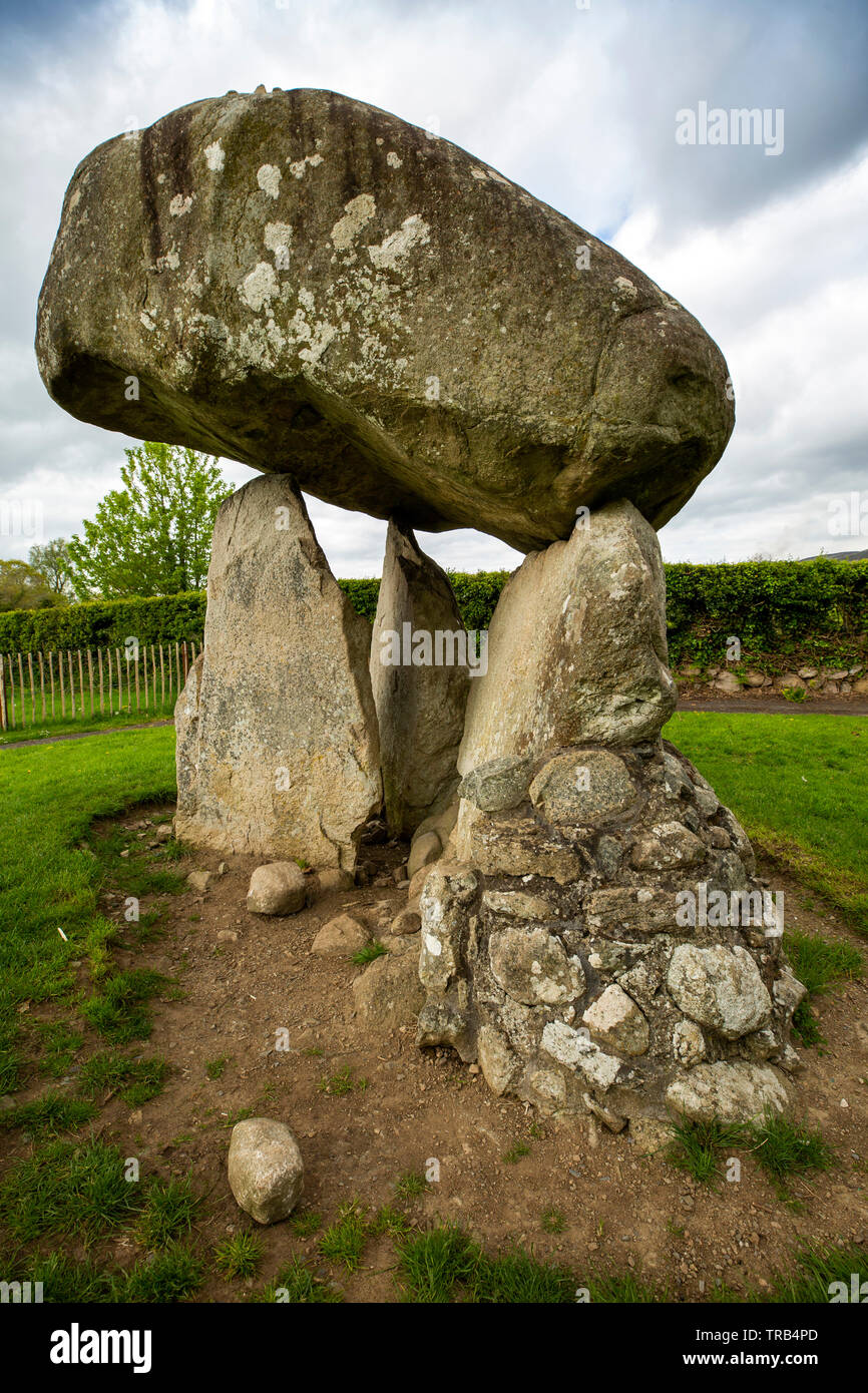 Irland, Co Louth, Ballymascanian, Proleek Dolmen, Jungsteinzeit Portal Grab Stockfoto