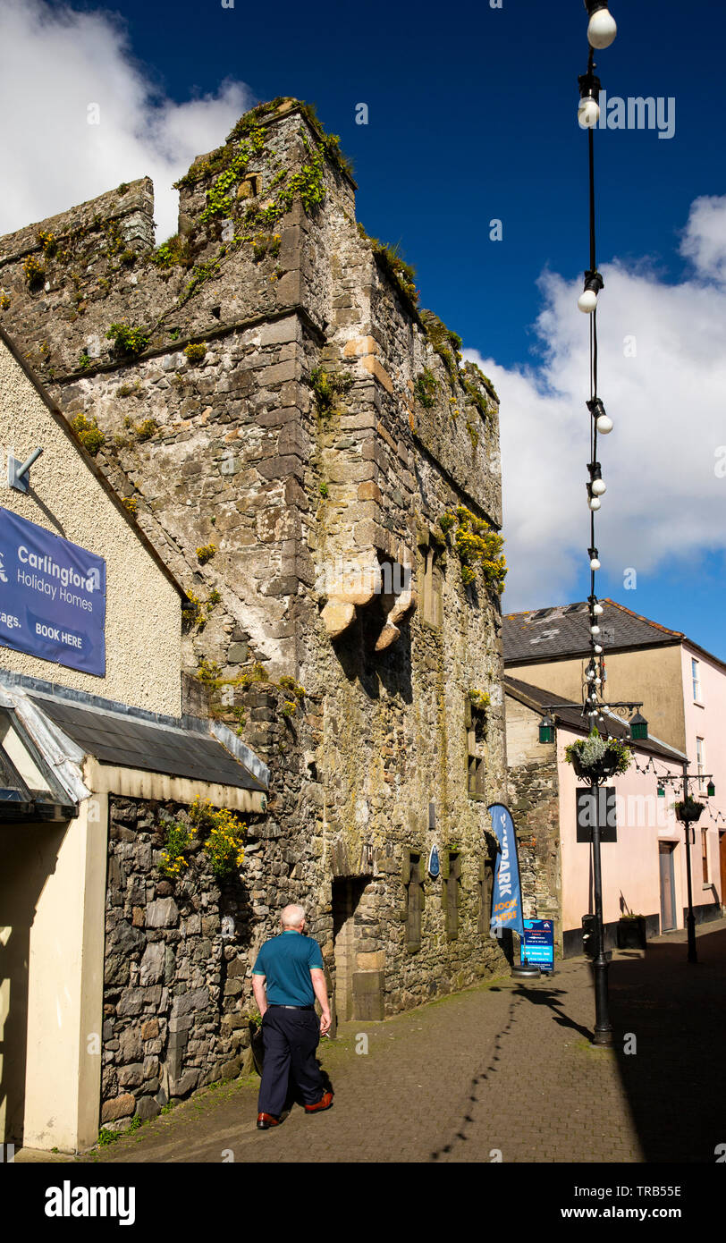 Irland, Co Louth, Halbinsel Cooley, Carlingford, Tholsel Straße, die Minze, 1450 Wehrturm Haus Stockfoto