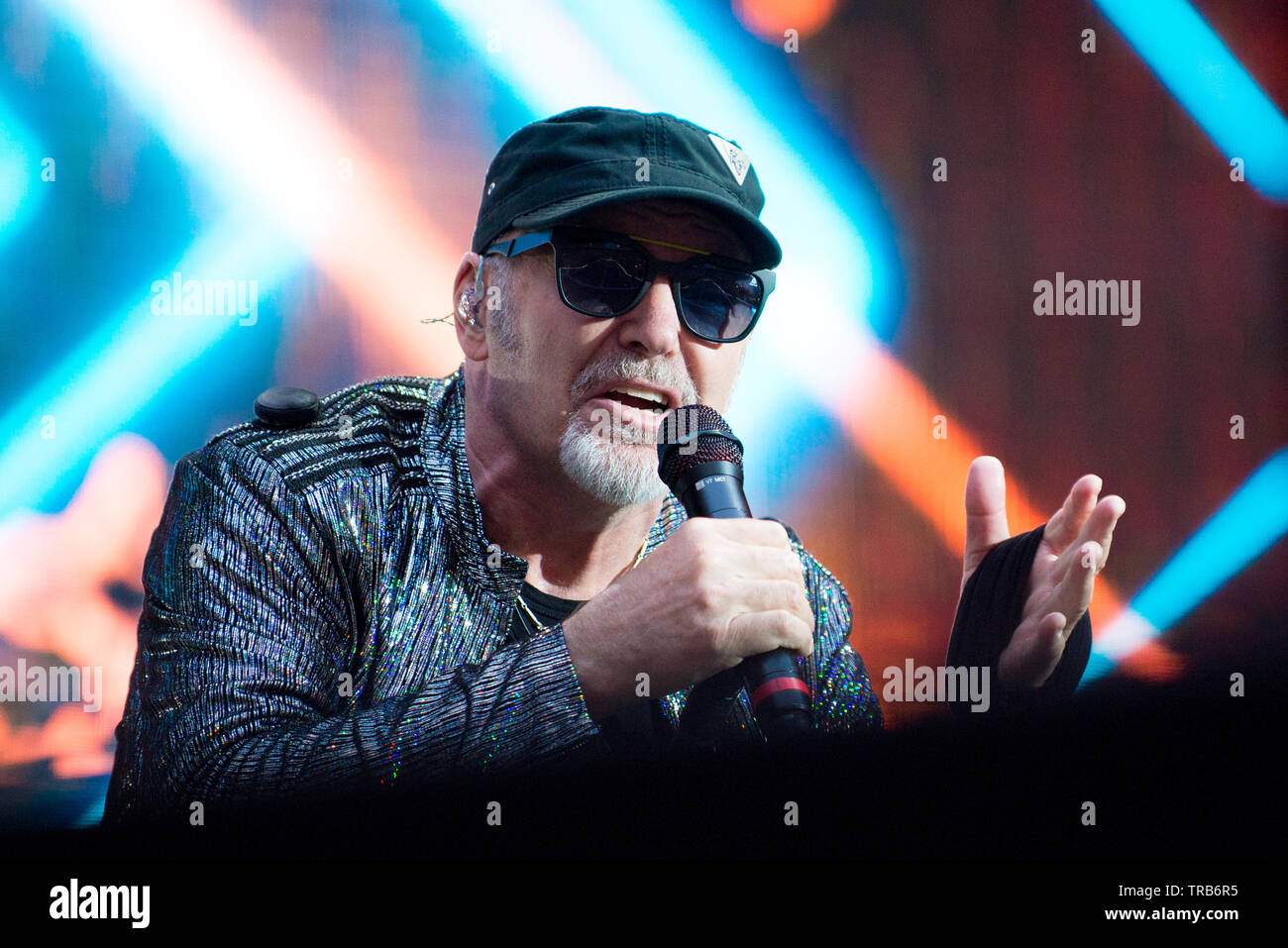 Vasco Rossi durchgeführt in der vergangenen Nacht in Mailand im Stadion San Siro für die erste von sechs Datum! Stockfoto