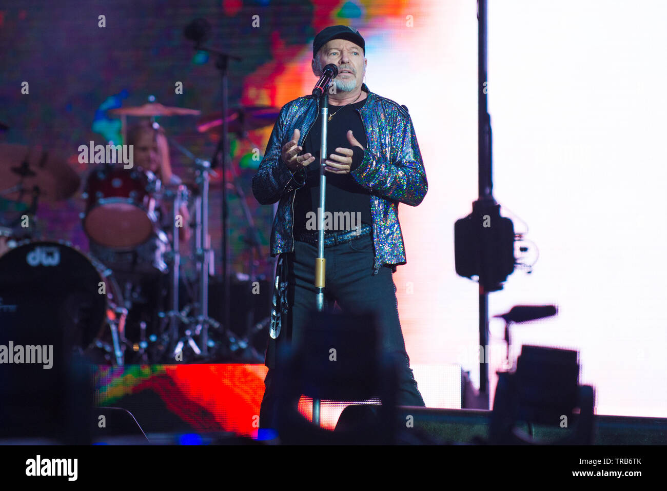 Vasco Rossi durchgeführt in der vergangenen Nacht in Mailand im Stadion San Siro für die erste von sechs Datum! Stockfoto