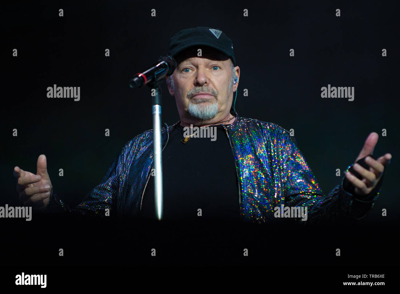 Vasco Rossi durchgeführt in der vergangenen Nacht in Mailand im Stadion San Siro für die erste von sechs Datum! Stockfoto