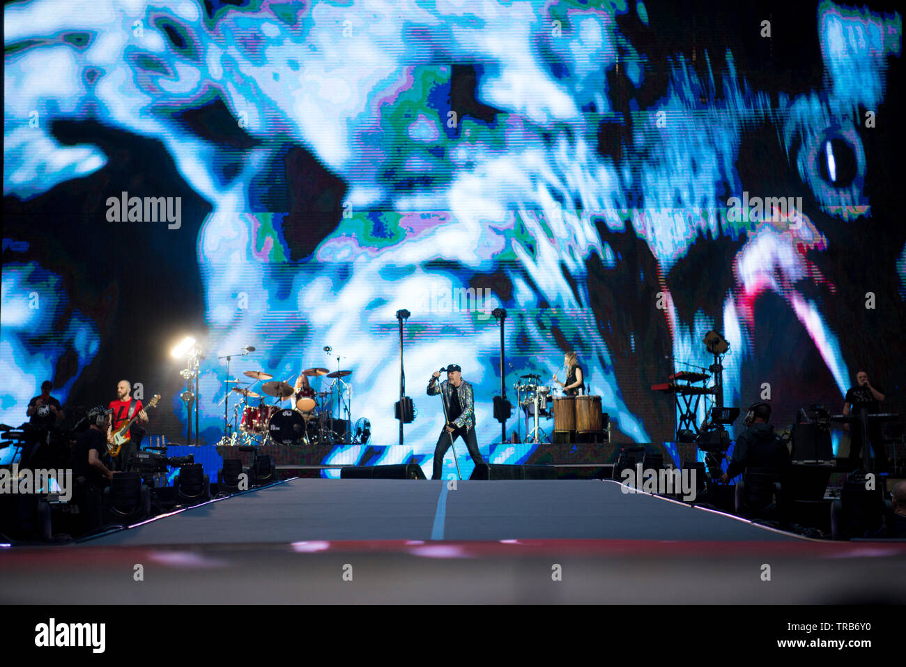 Vasco Rossi durchgeführt in der vergangenen Nacht in Mailand im Stadion San Siro für die erste von sechs Datum! Stockfoto