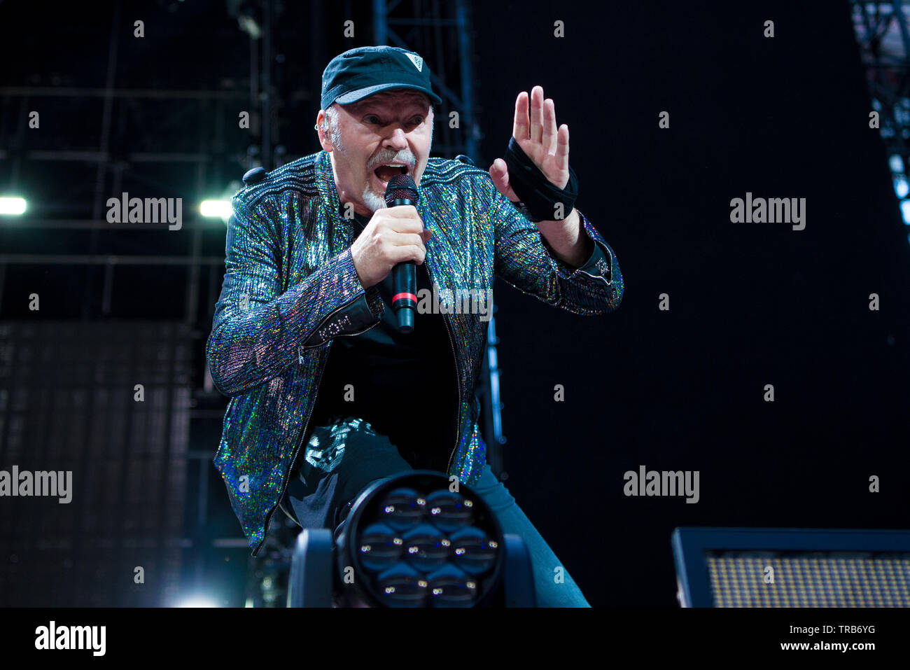 Vasco Rossi durchgeführt in der vergangenen Nacht in Mailand im Stadion San Siro für die erste von sechs Datum! Stockfoto