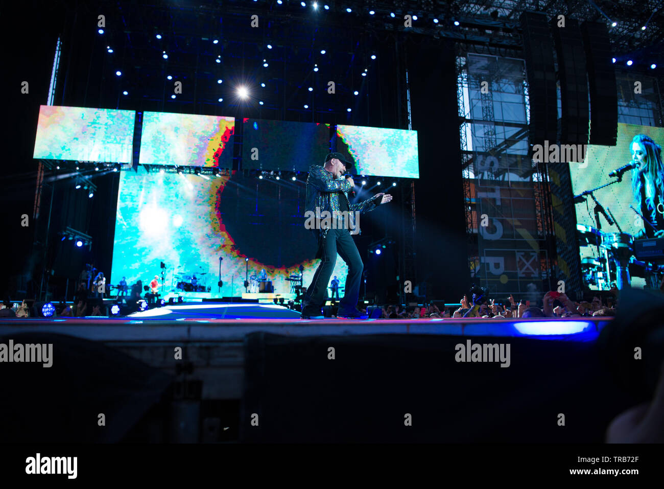 Vasco Rossi durchgeführt in der vergangenen Nacht in Mailand im Stadion San Siro für die erste von sechs Datum! Stockfoto