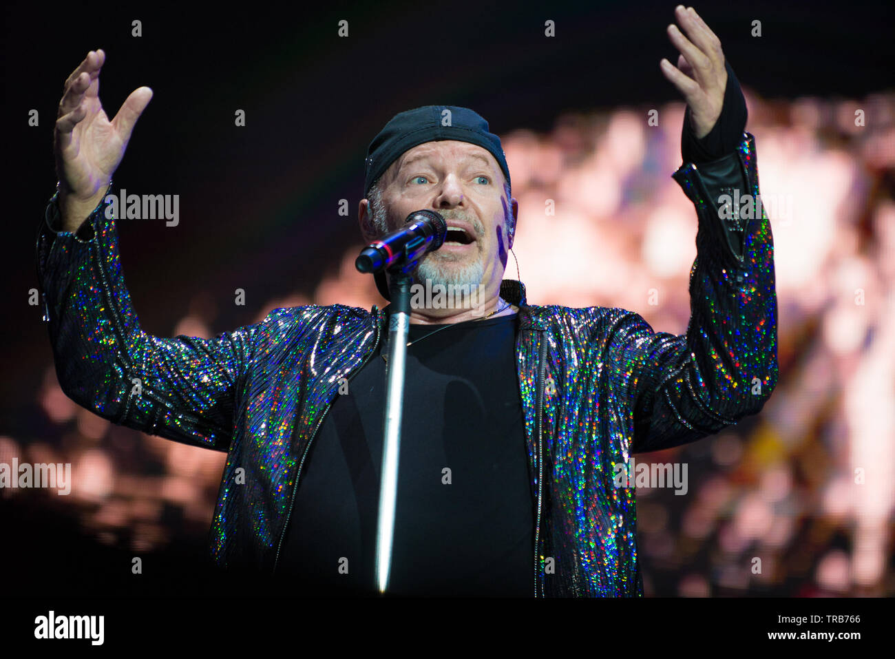 Vasco Rossi durchgeführt in der vergangenen Nacht in Mailand im Stadion San Siro für die erste von sechs Datum! Stockfoto