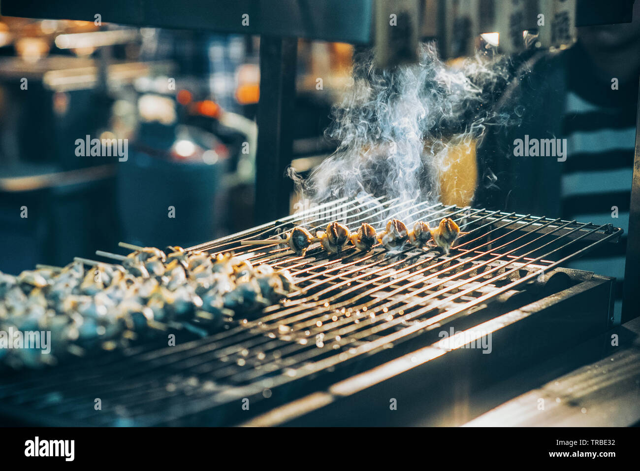 Raohe Nachtmarkt in der Stadt Taipei, Taiwan. Stockfoto