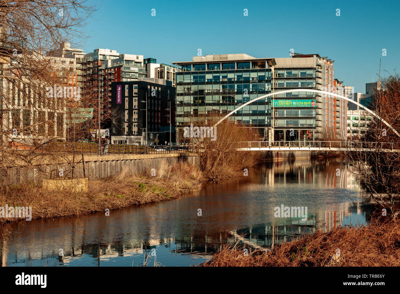 Blick auf den Hafen Sanierung von Whitehall Road Stockfoto