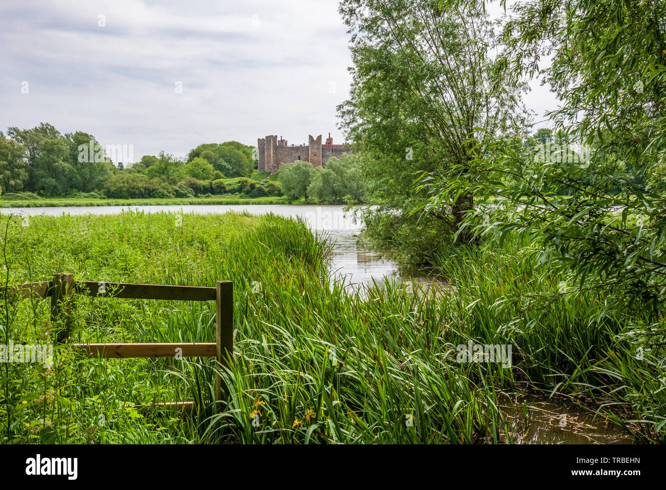 Anzeigen von framlingham bloße Naturschutzgebiet Suffolk UK Stockfoto