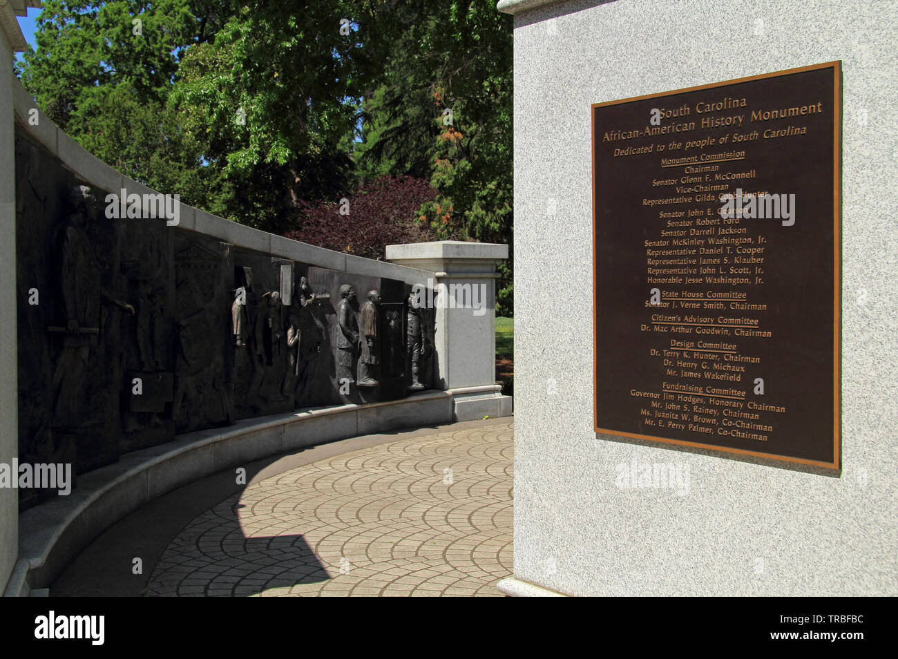 Eine der zahlreichen Gedenkstätten fand auf dem Gelände der South Carolina statehouse ist zu afrikanischen Amerikanern gewidmet Stockfoto