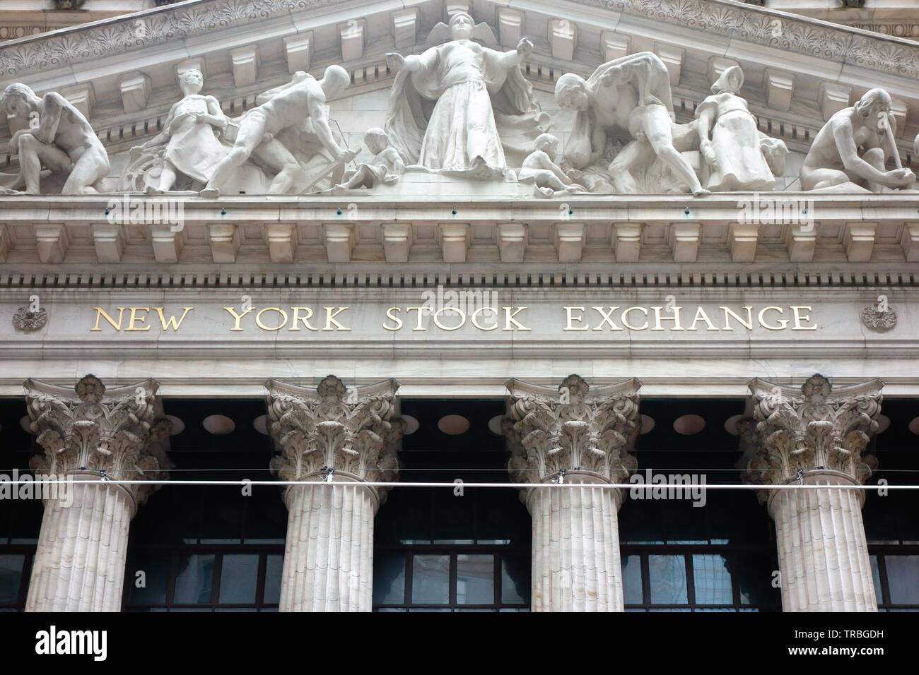 Gebäude der New York Stock Exchange Stockfoto