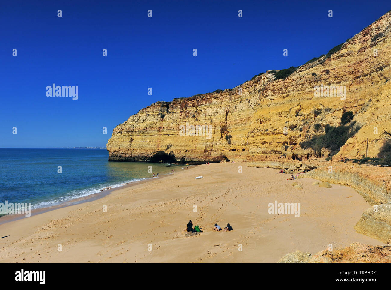 Carvoeiro sand Strand, Atlantik Küste, Portugal Stockfoto
